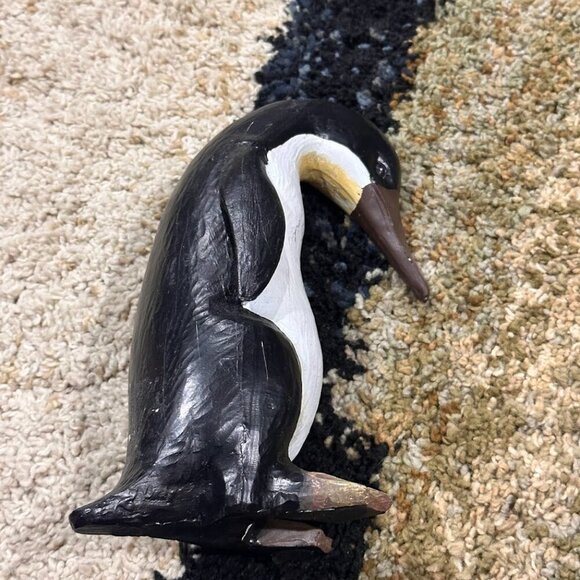 Penguin Tabletop Decor - Medium to Large size Hand Carved Art Penguin NWOT - Picture 13 of 13
